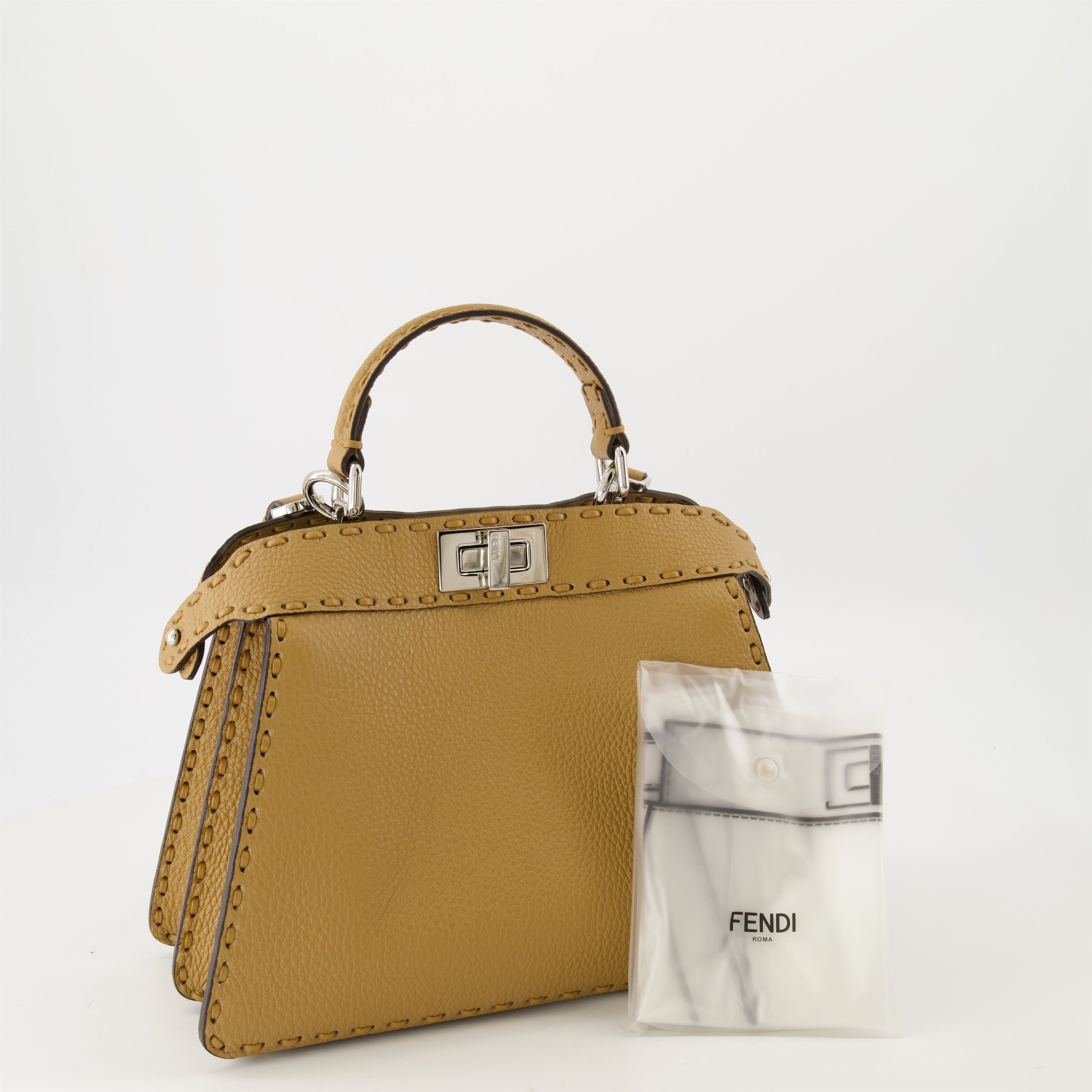 Fendi Peekaboo IseeU, designer handbag, calf leather bag, luxury accessories, elegant bag