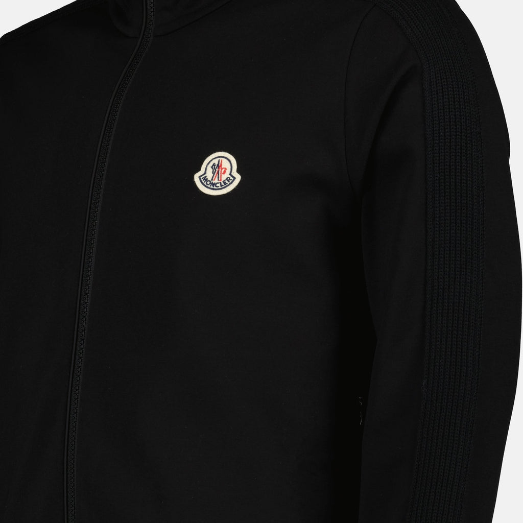 ブラックウールジップジャケット