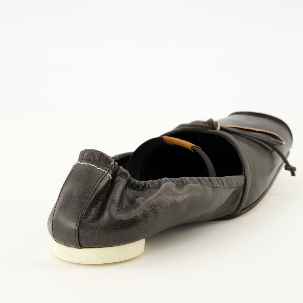 Ballerine in Pelle con Punta Quadrata