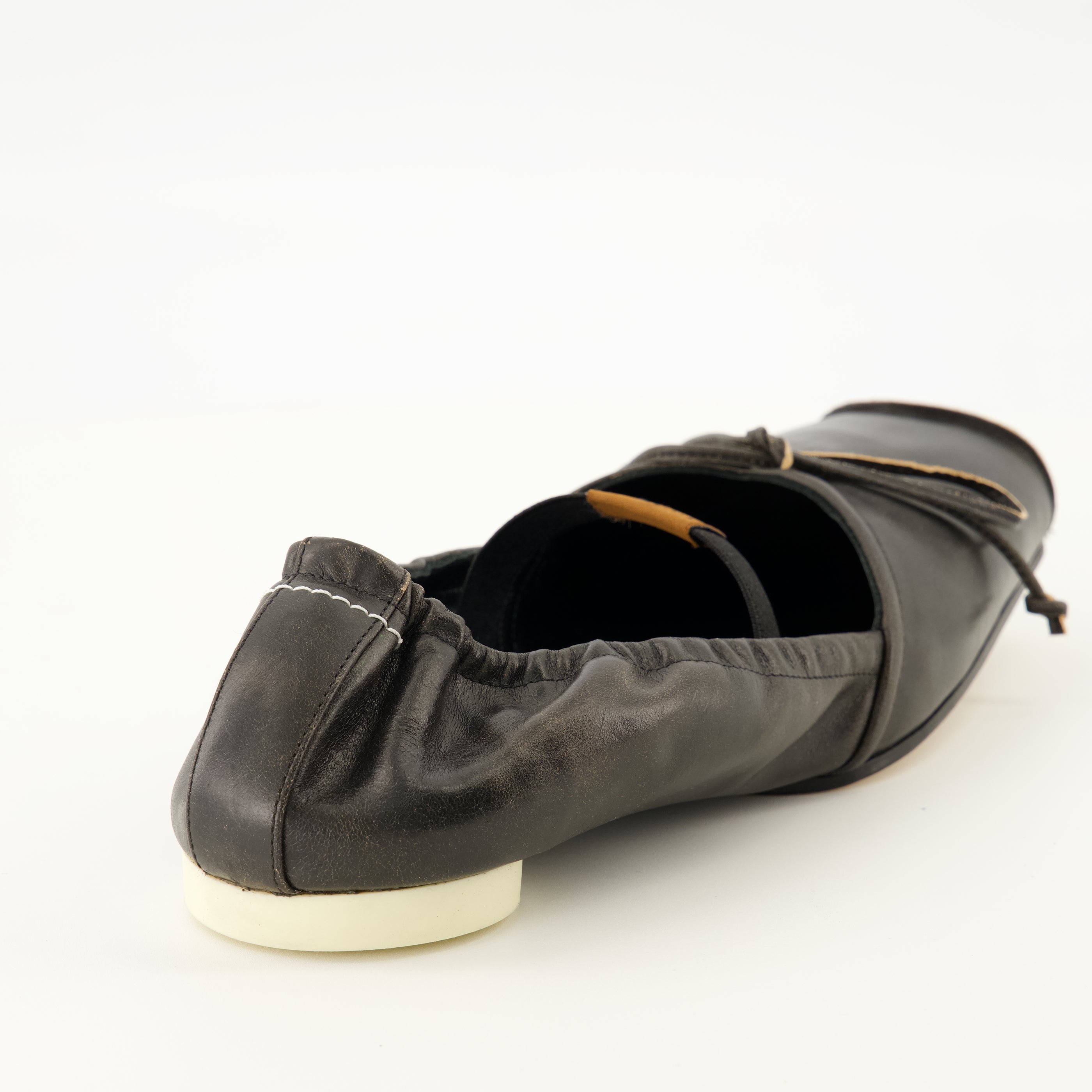 Ballerine in Pelle con Punta Quadrata