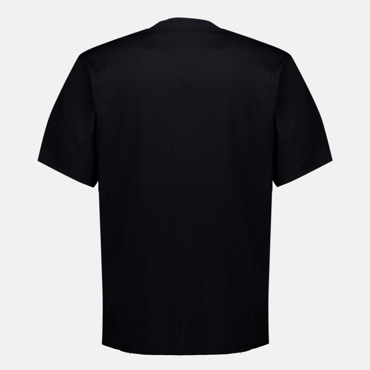 Camiseta de algodón negra con bandera Check