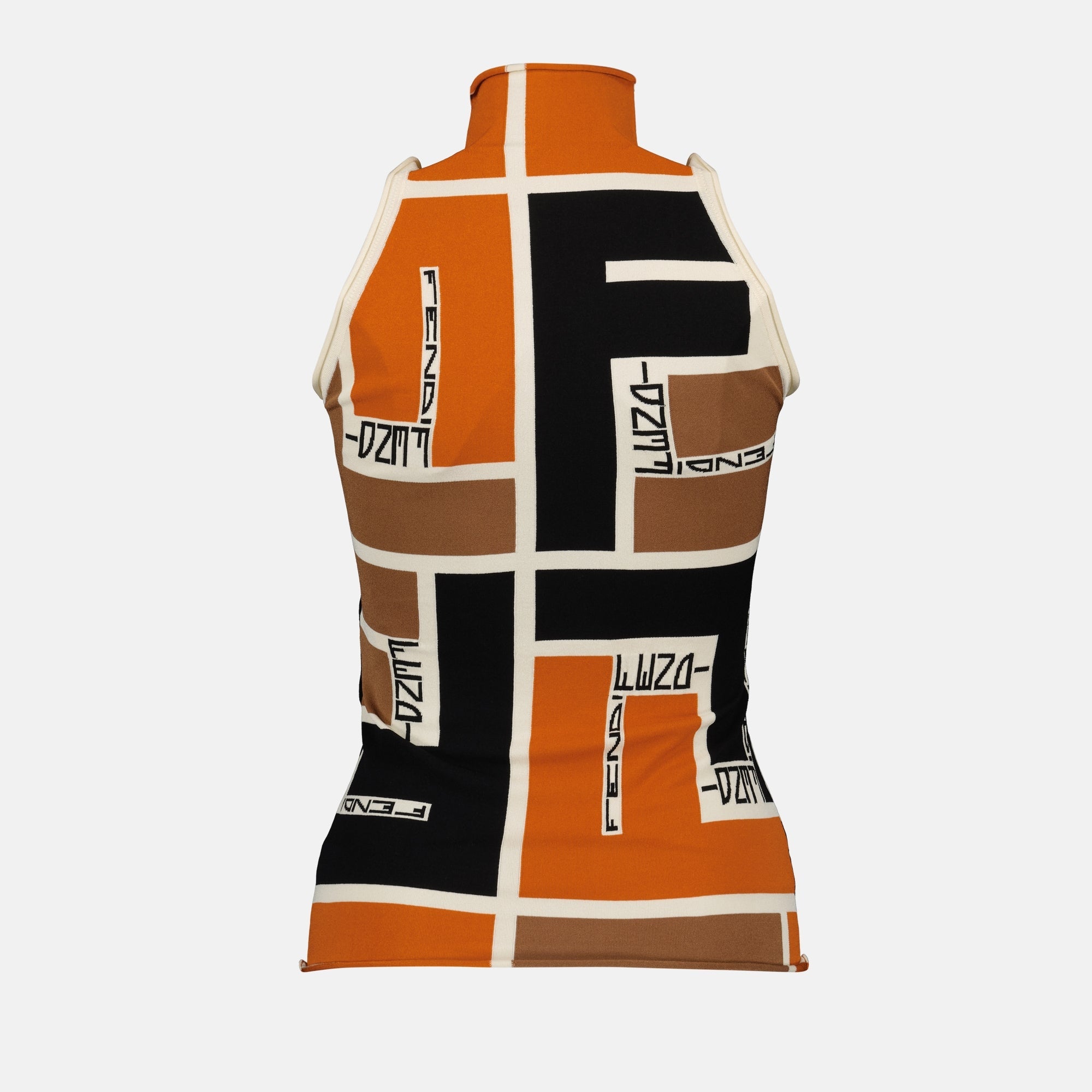 Multicolored Sleeveless Lycra® Top