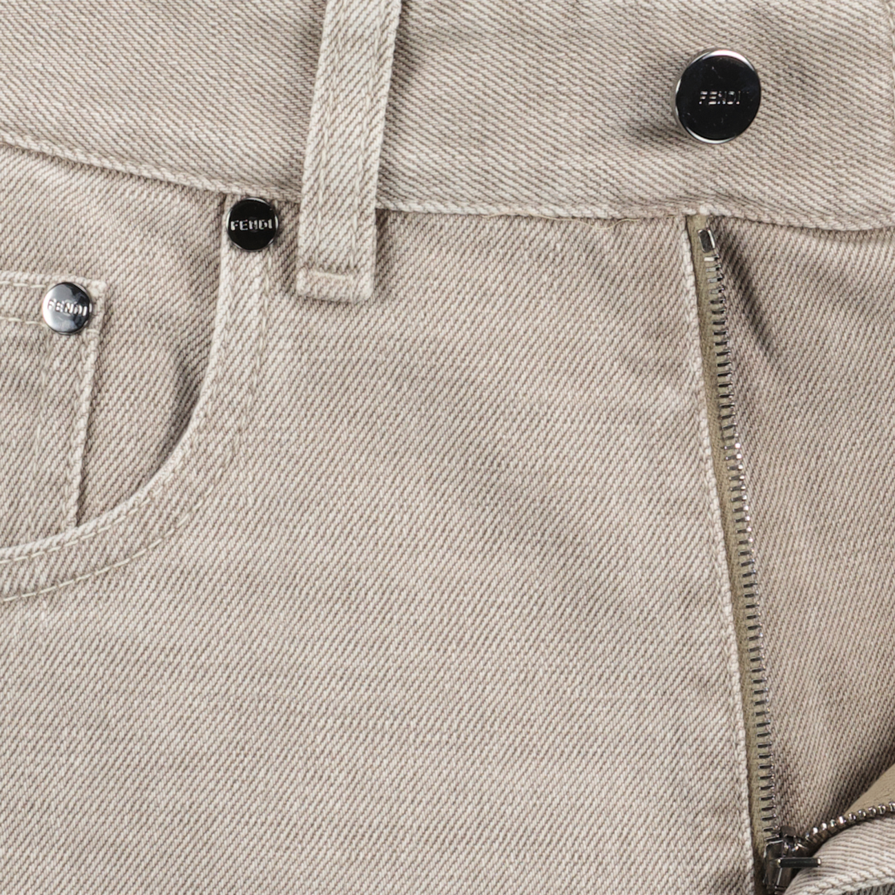 denim shorts, high-waisted shorts, Fendi Stamp, Spring Summer 2025, designer fashion