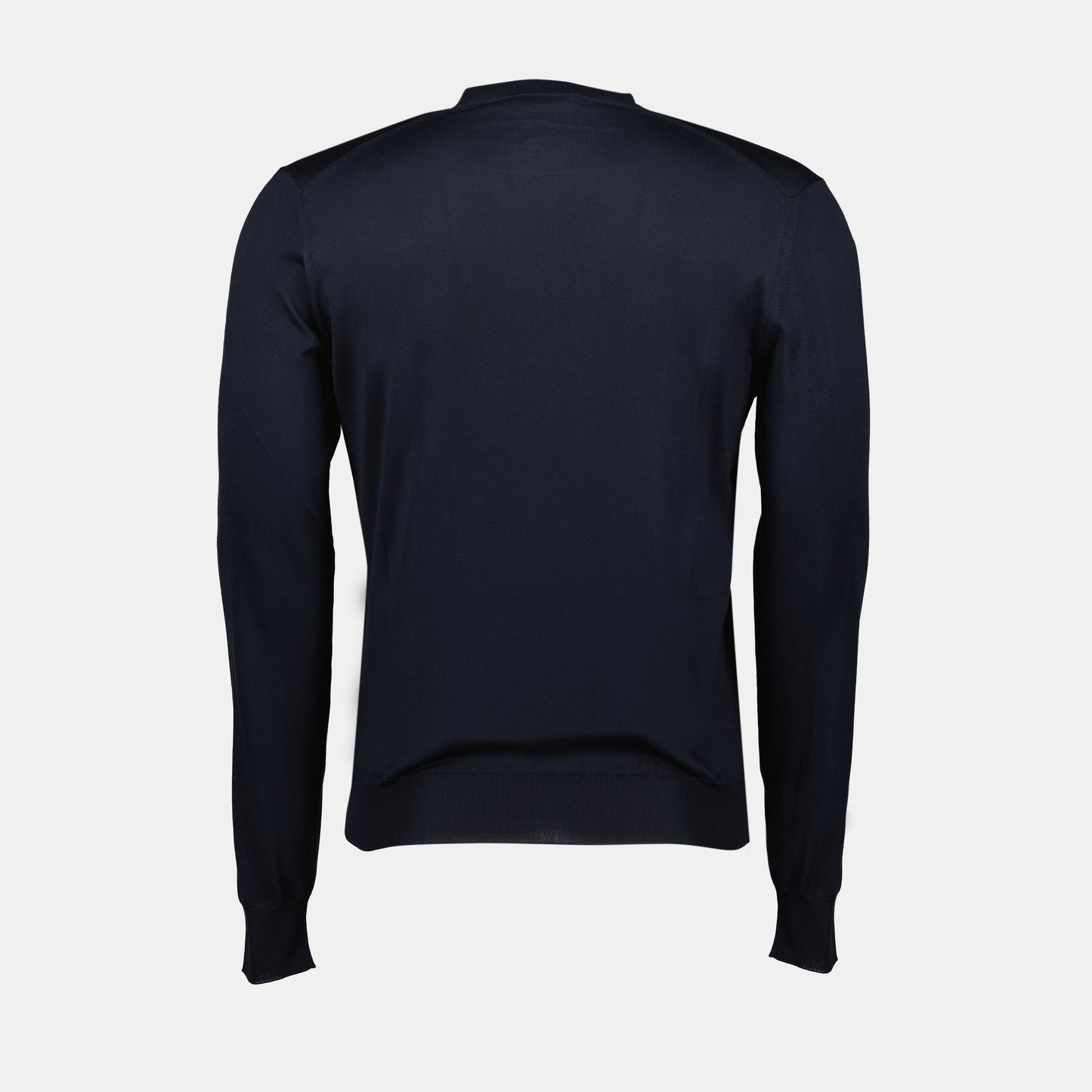 blue silk sweater, Prada sweater, spring-summer fashion, men's knitwear, embroidered logo jumper