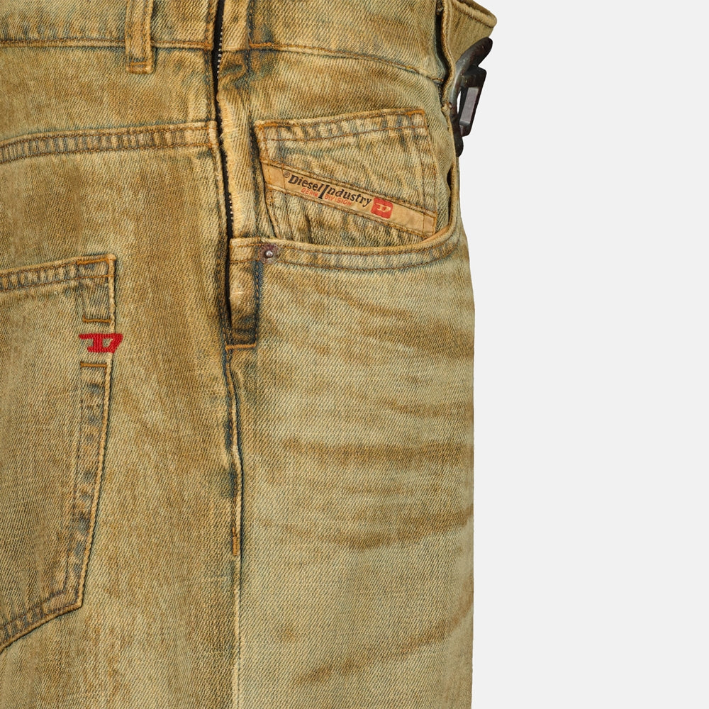 베이지 스트레이트 진