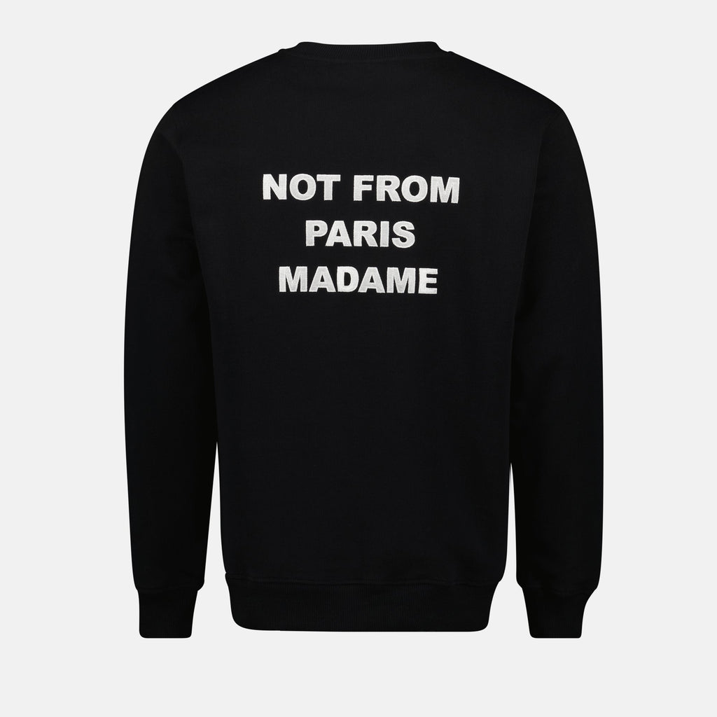 Schwarzes Slogan-Sweatshirt