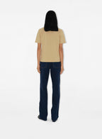Image of Beige T-shirt with Round Neckline by Burberry for Women - Season Autumn-Winter 2024 - Detail View 9