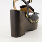 Image of Fringed VLogo Wedge Sandals by Valentino Garavani for Women - Season Spring-Summer 2025 - Back View