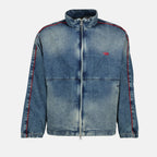 Imagen de una chaqueta de mezclilla lavada de Diesel para hombres - Temporada Primavera-Verano 2025 - Vista frontal