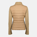 Image of Beige Bi-Material Cardigan by Moncler for Women - Season Spring-Summer 2026 - Back View