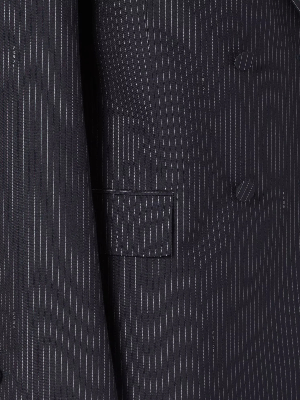 Image of Striped Blazer by Fendi for Women - Season Spring-Summer 2026 - Model View 3