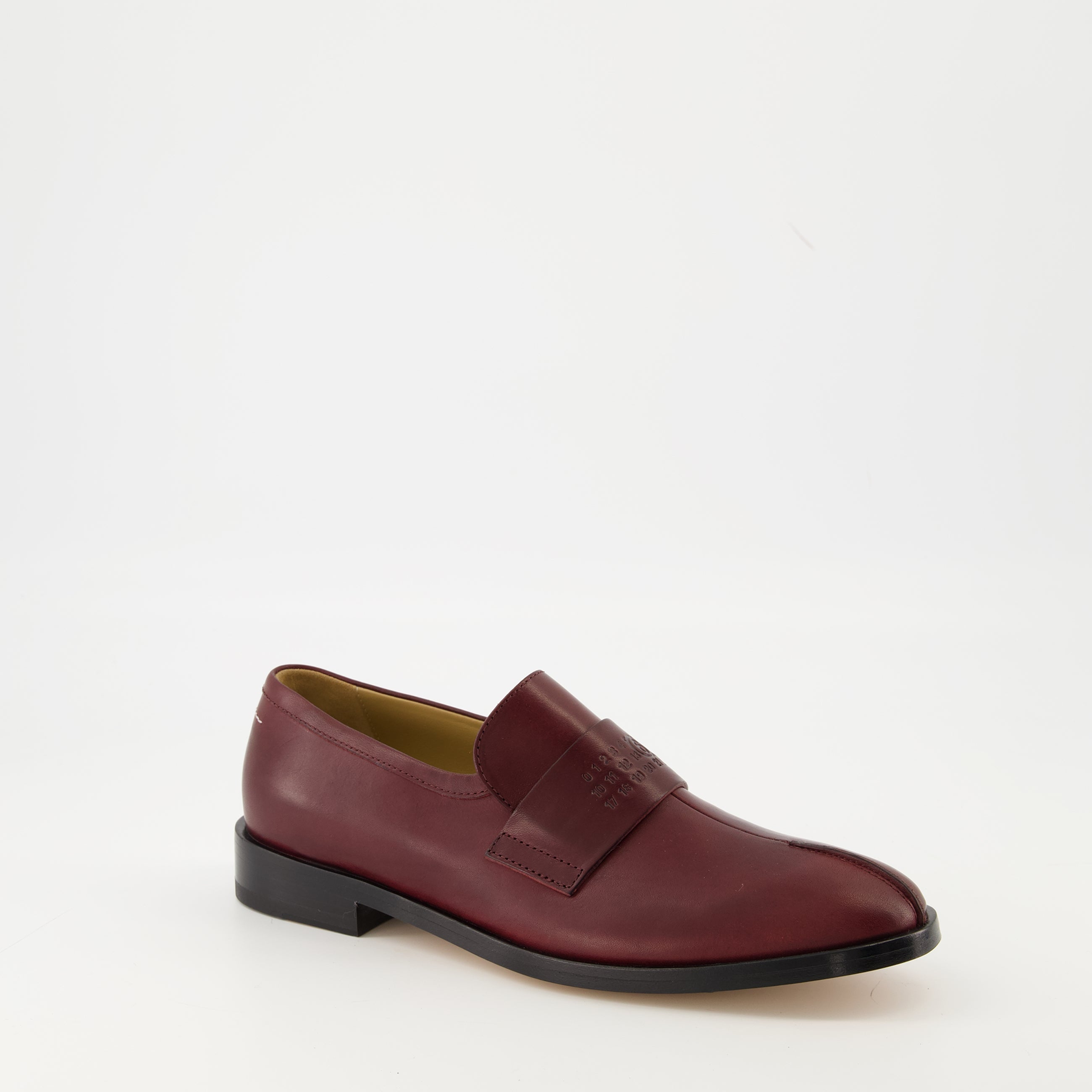 Moccasins, Mm6, Bordeaux shoes, Smooth calf leather, Elegant footwear