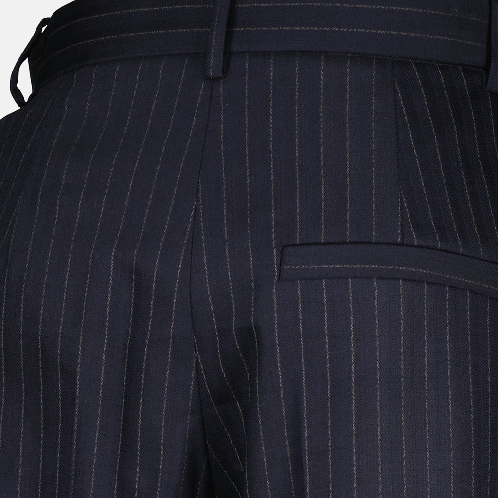 Khaite의 여성용 린덴 스트라이프 바지 이미지 - 2026년 봄-여름 시즌 - 세부 사항 보기 1