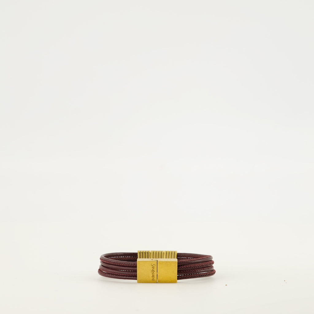 Bracciale in Pelle Bordeaux Cassandre