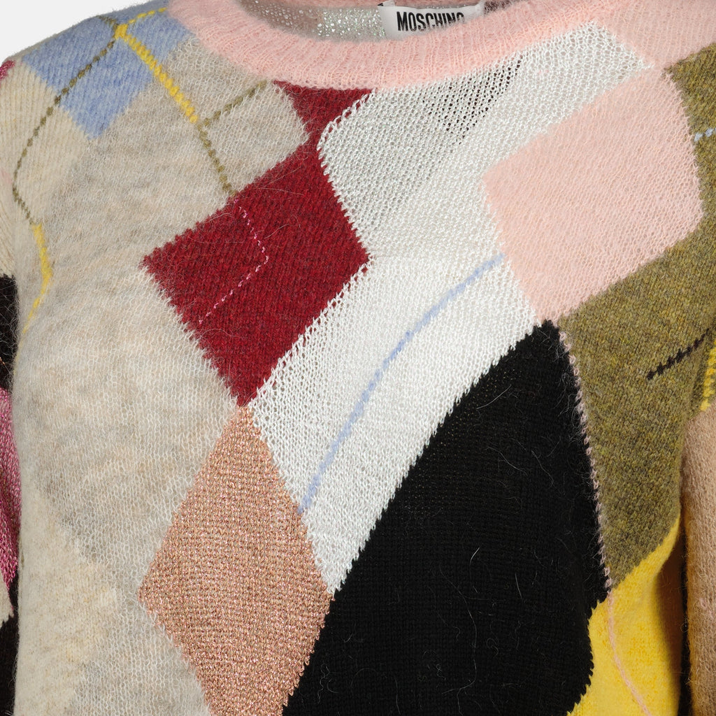 mohair sweater with moschino print we in style moschino women 15468832096636