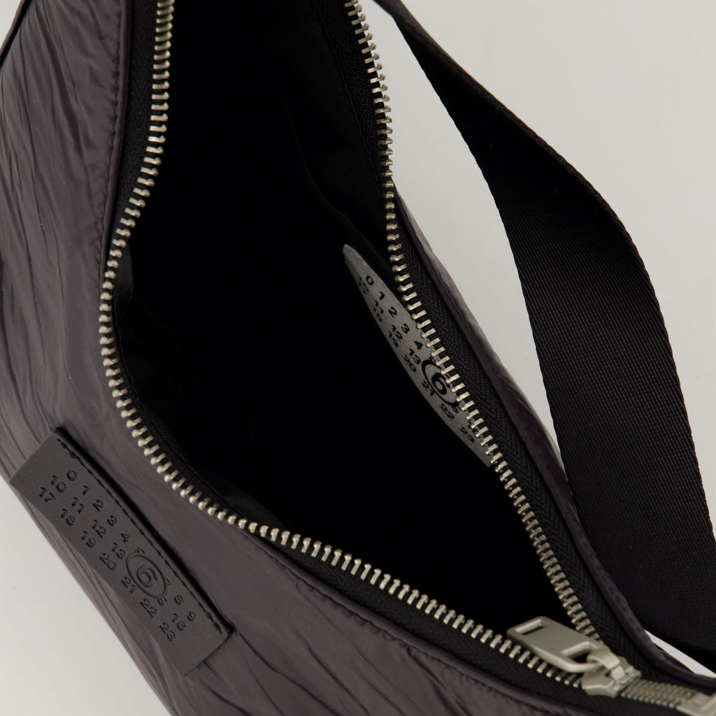 black hobo bag, MM6 bag, nylon handbag, designer accessories, Spring-Summer collection