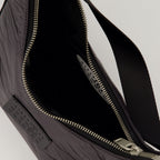 black hobo bag, MM6 bag, nylon handbag, designer accessories, Spring-Summer collection