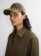 Image of Check Patterned Cap by Burberry for Unisex - Season Autumn-Winter 2024 - Back View