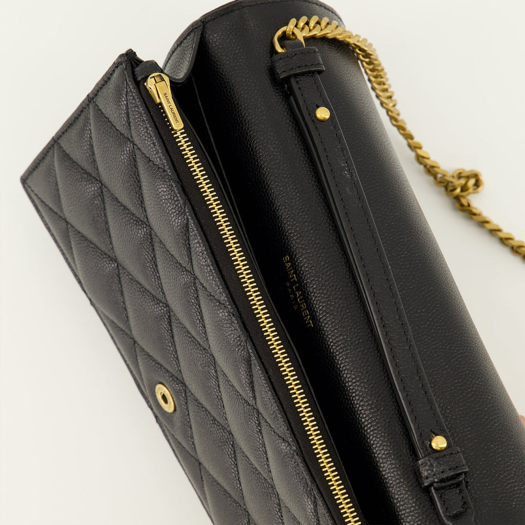 Cartera de cadena Paris de piel acolchada