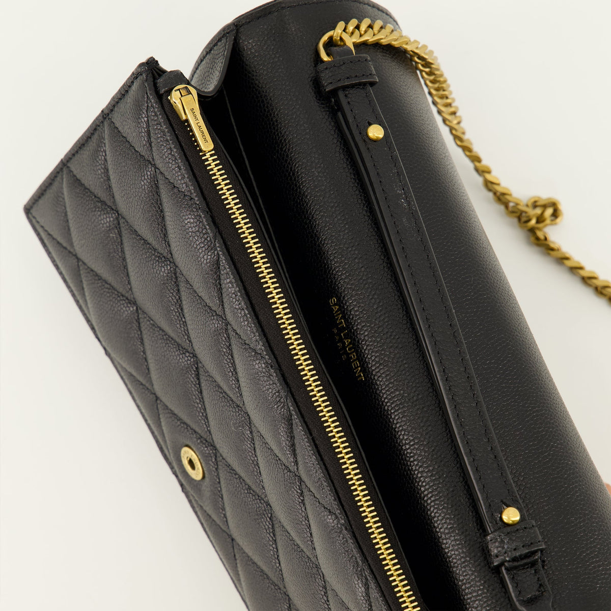 Cartera de cadena Paris de piel acolchada