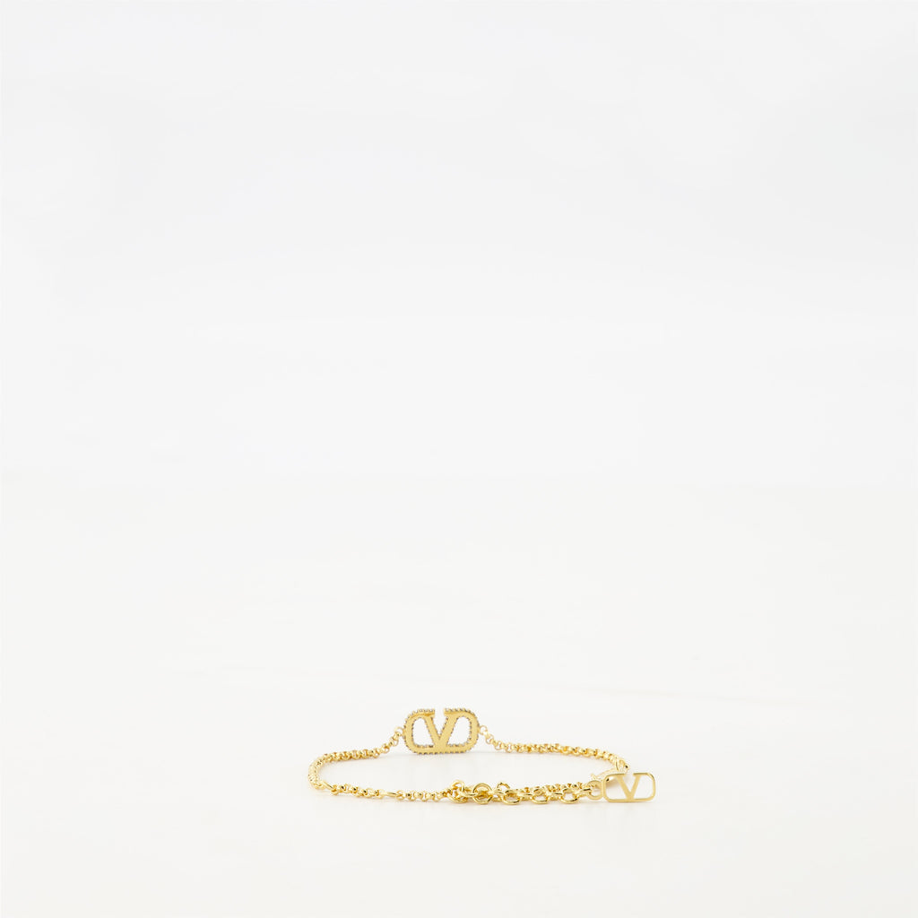 VLogo bracelet, Swarovski crystal jewelry, adjustable bracelet, Valentino Garavani, luxury accessories