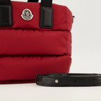 Moncler bag, Caradoc design, red nylon bag, luxury accessories, autumn winter collection