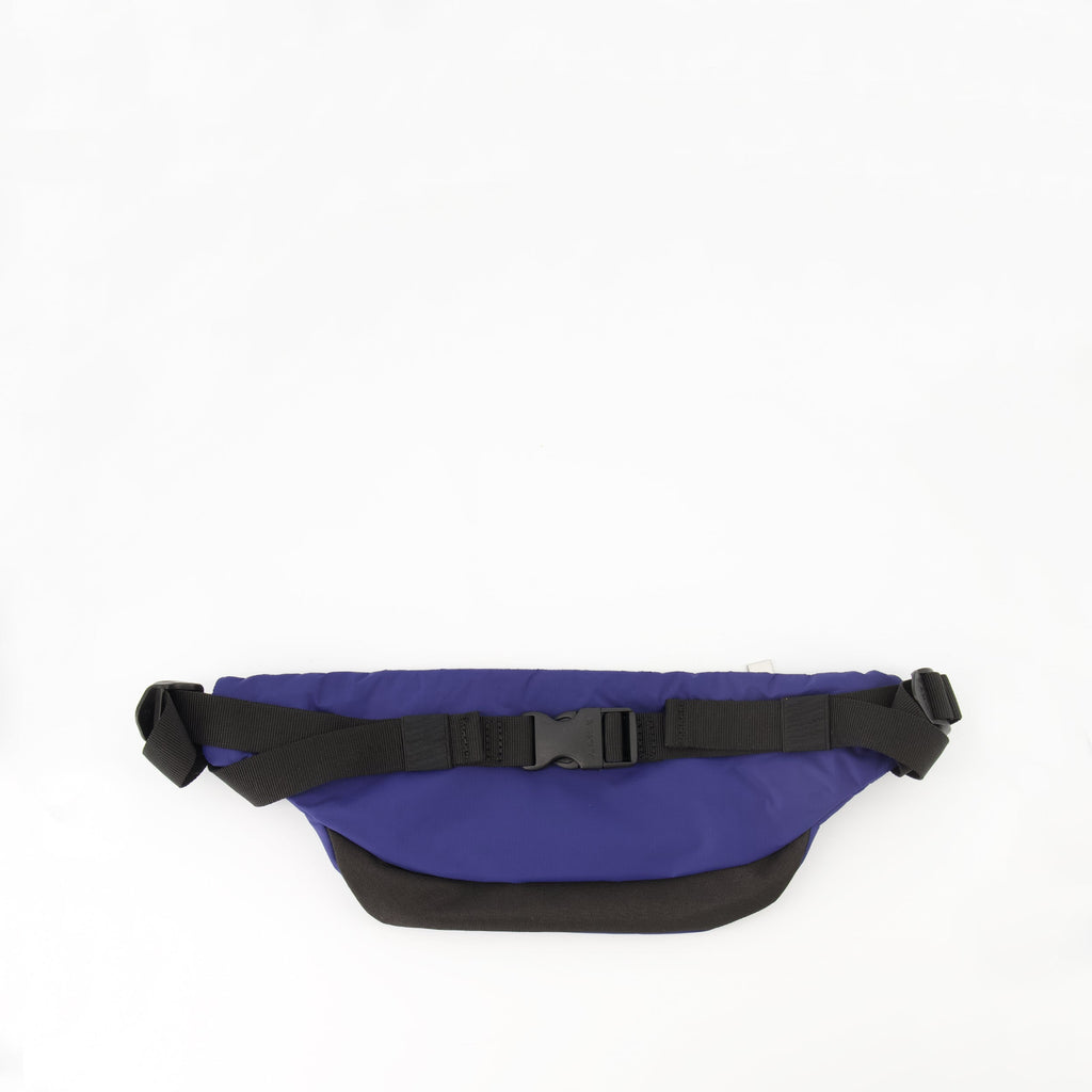 waist bag, K-Way, navy blue accessory, adjustable belt bag, unisex fashion