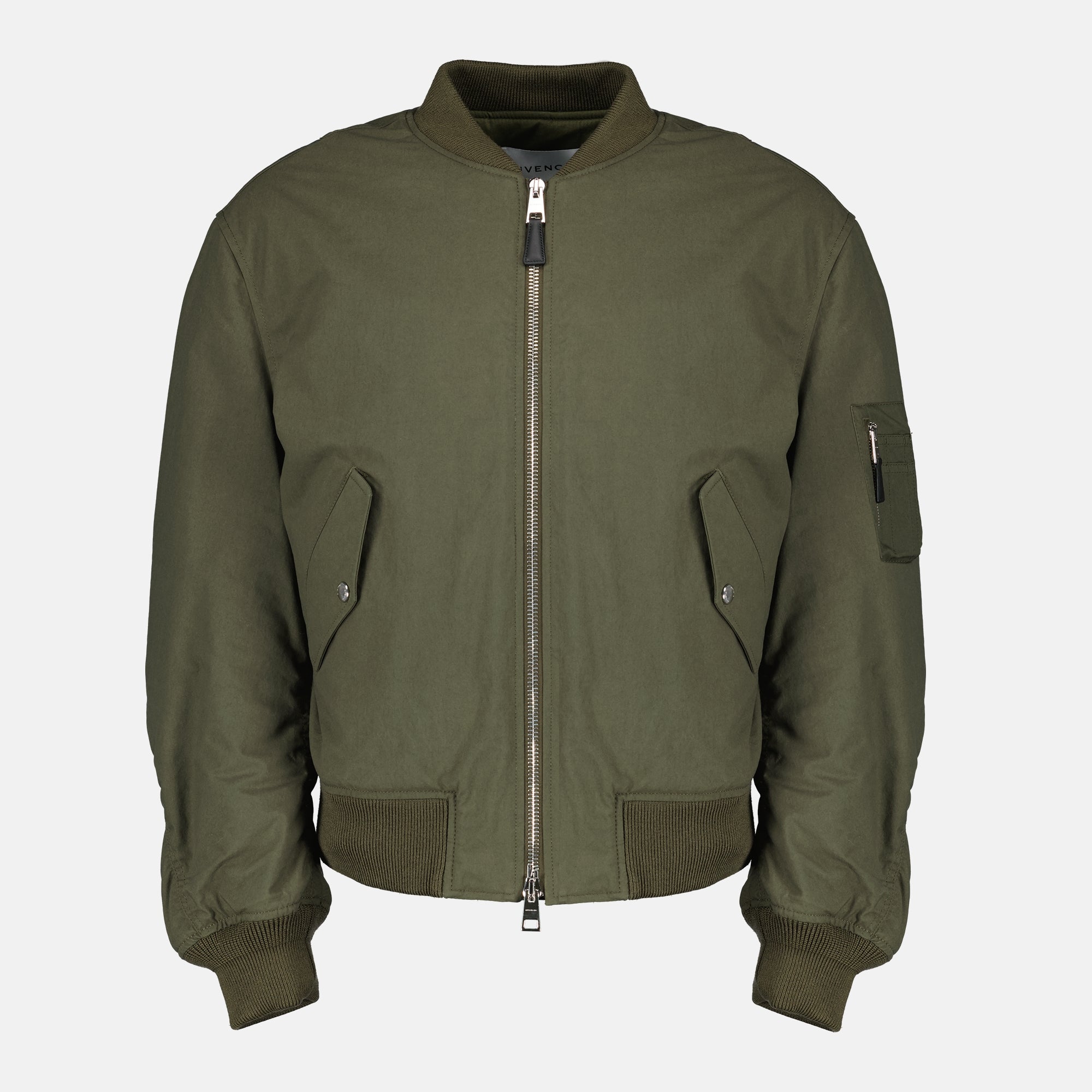 Givenchy bomber jacket, kaki bomber jacket, men's bomber coat, luxury casual wear, designer jackets