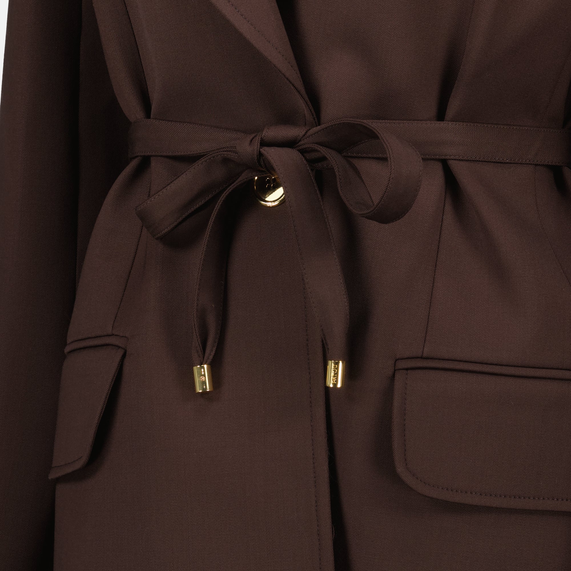 brown coat, mid-length coat, wool coat, Patou coat, Autumn-Winter fashion