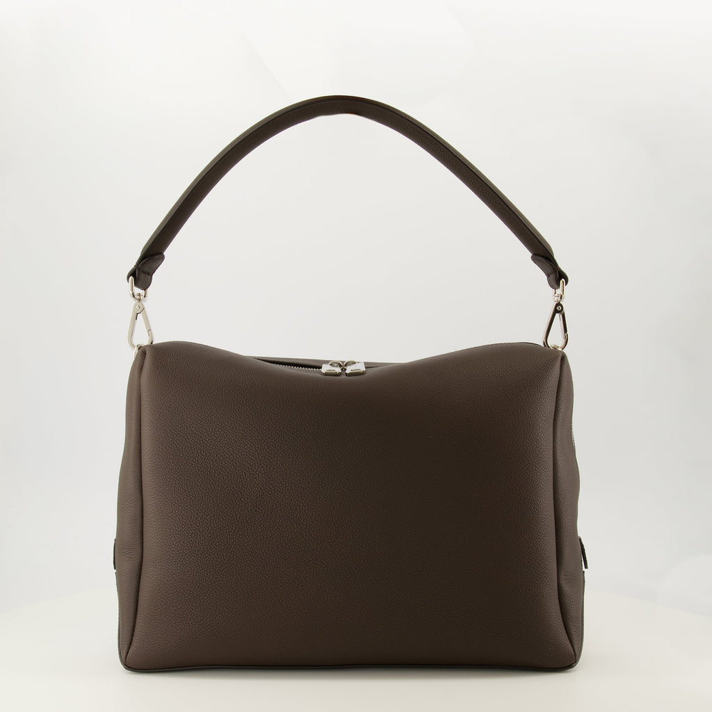 Fendi handbag, camel leather bag, designer accessories, luxury bags, high-end handbags