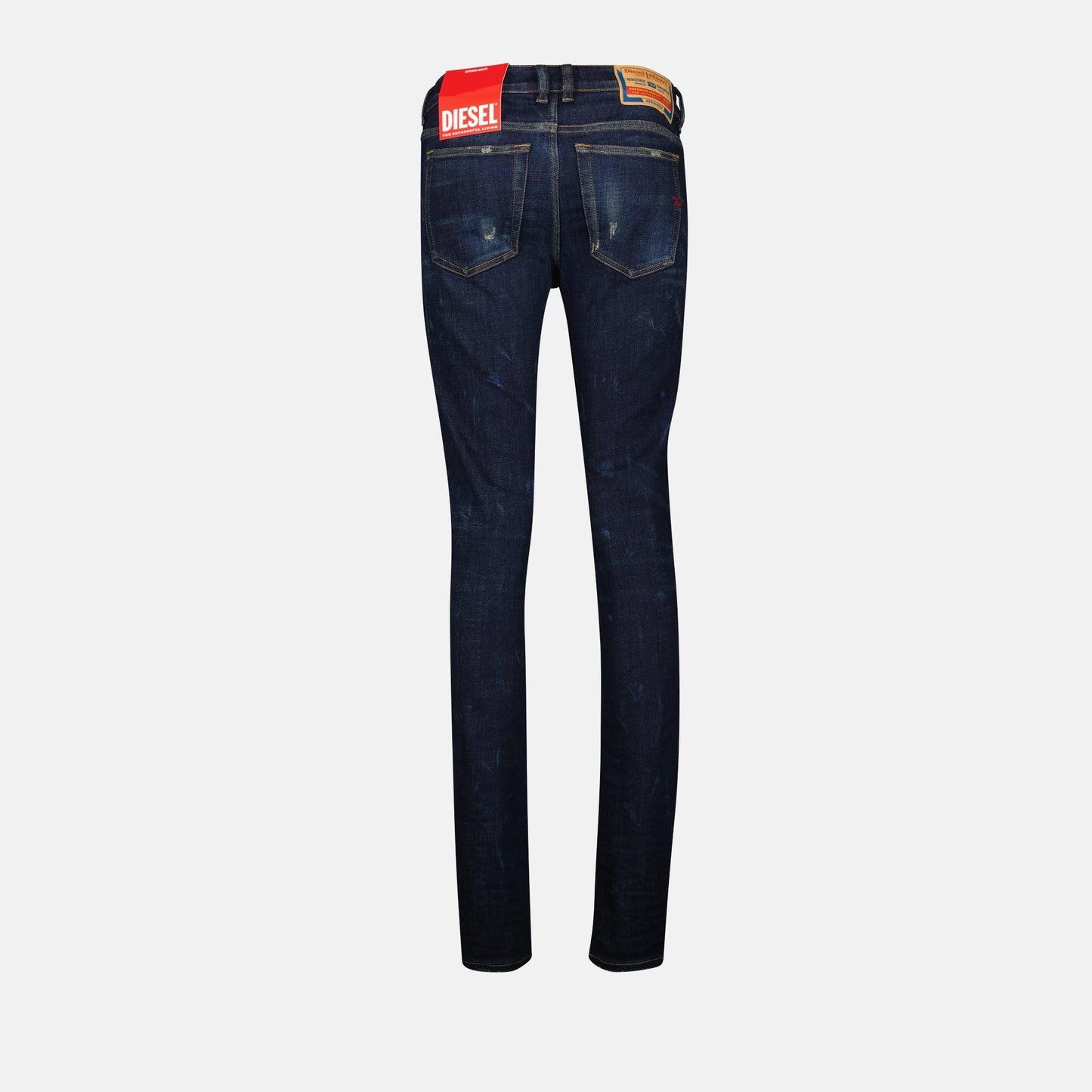 slim fit jeans, Diesel jeans, skinny denim, five-pocket jeans, blue light wash