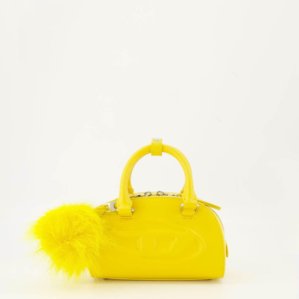 1DR Dome Bag, Diesel bag, yellow handbag, designer handbag, leather accessories
