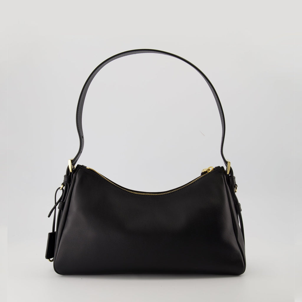 Prada handbag, black leather handbag, calfskin purse, elegant handbag, autumn winter 2025 handbag
