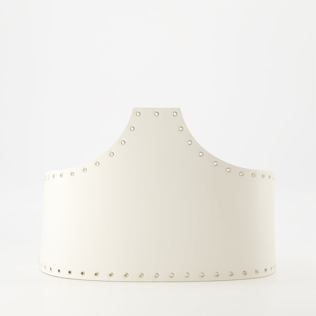 leather belt, Lanny belt, white belt, corset design, fashion accessory