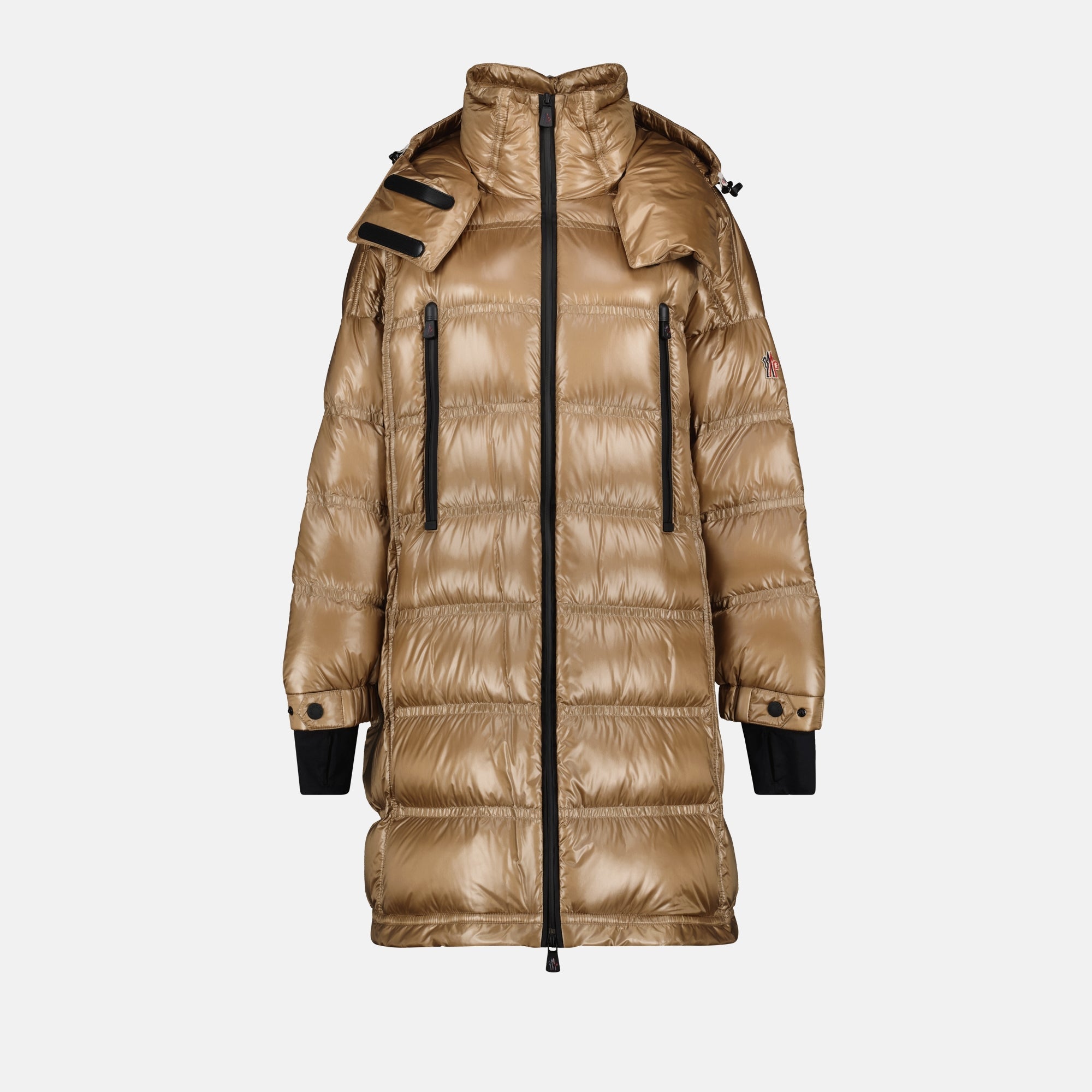 Long Puffer Coat with High-Neck