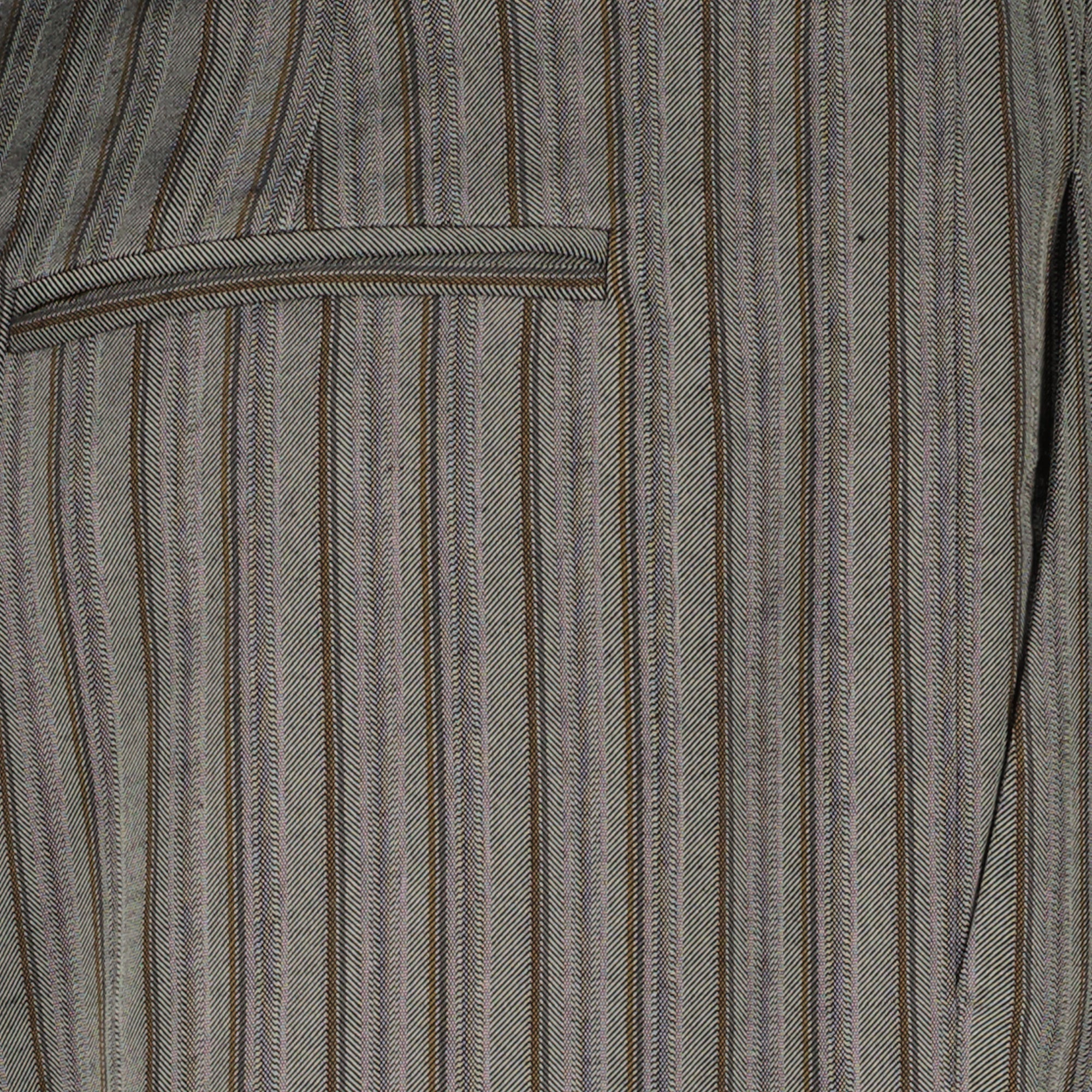 Image of Reyer Striped Gray Pants by Christopher Esber for Women - Season Spring-Summer 2026 - Detail View 1