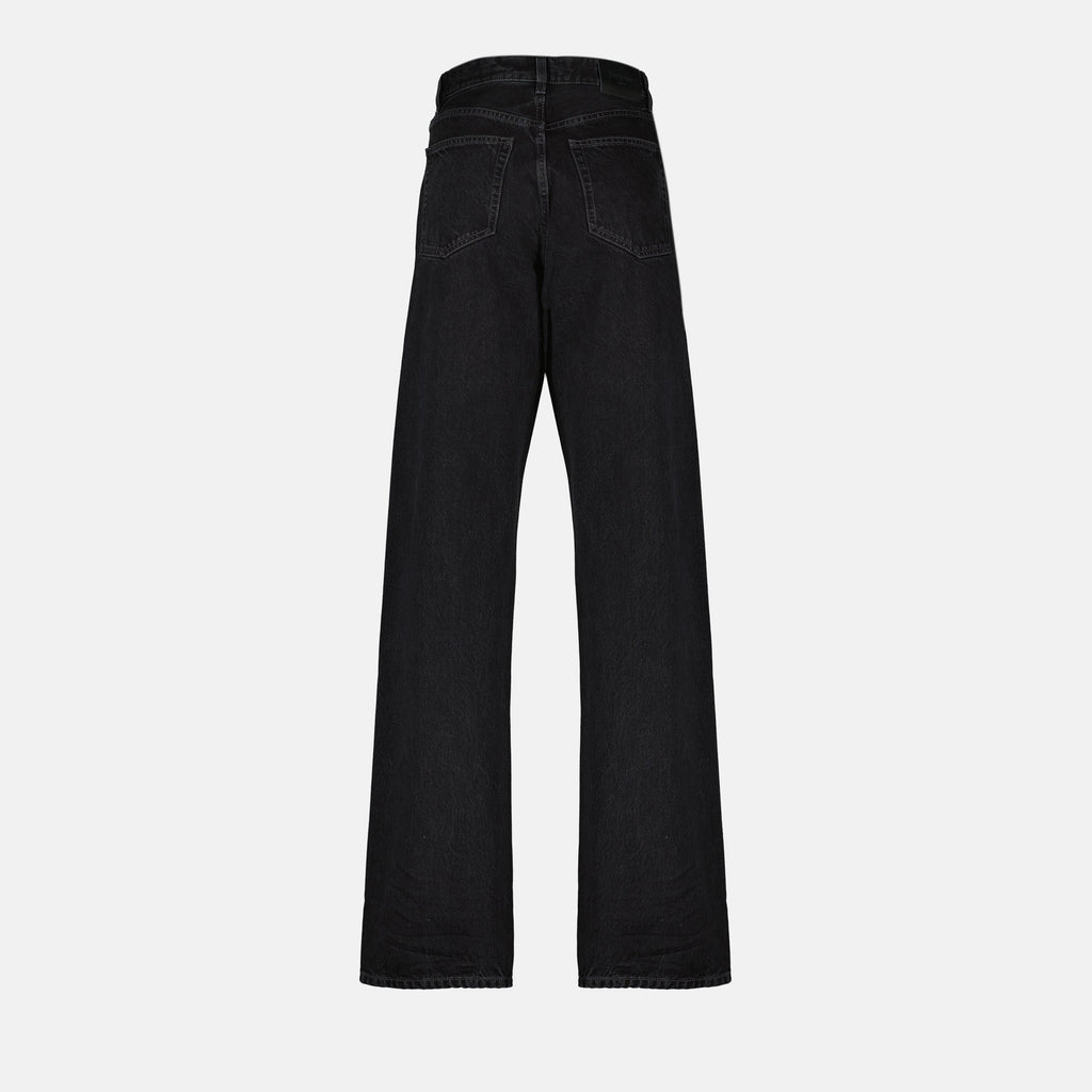 Saint Laurent jeans, baggy denim, V-Waist jeans, black denim jeans, luxury denim