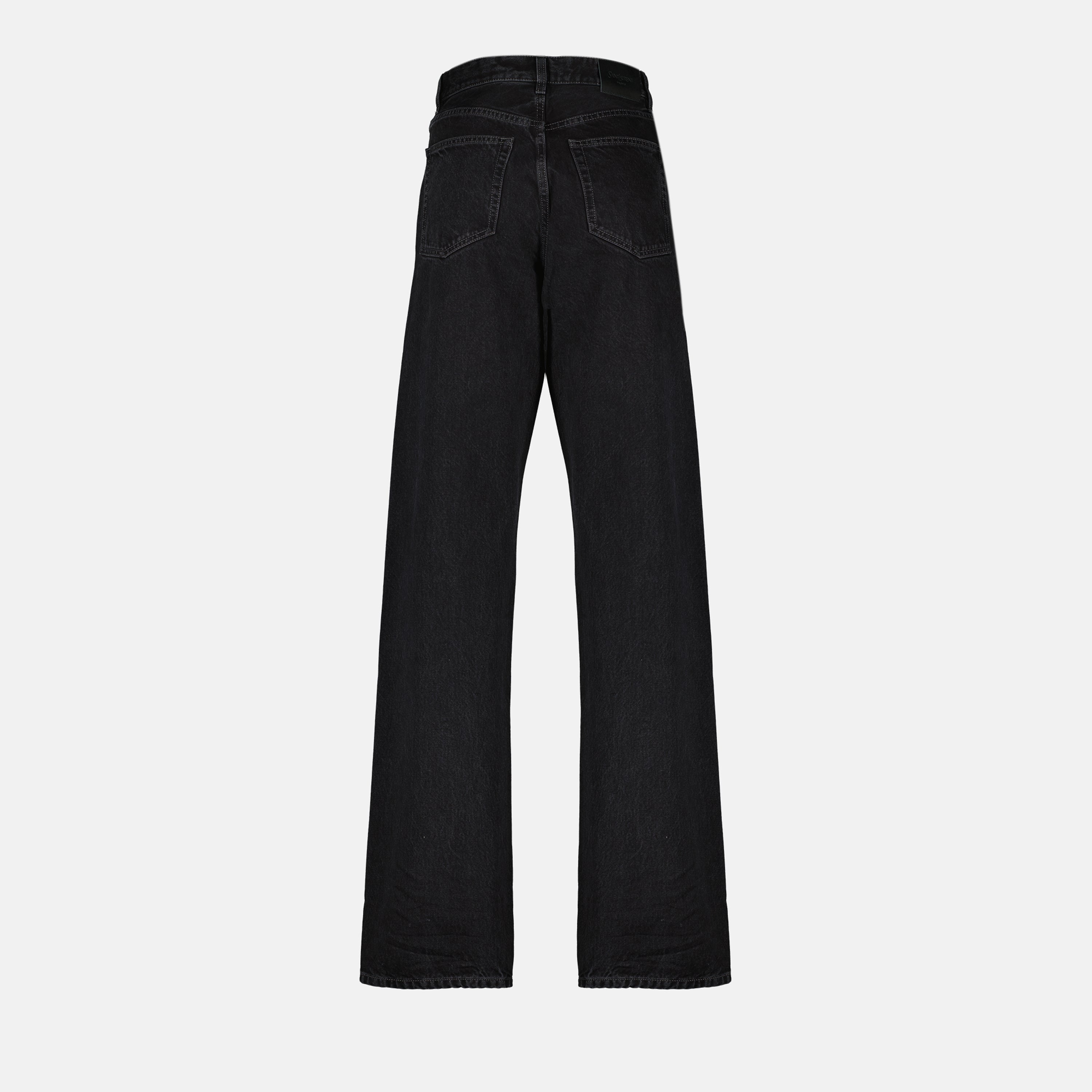 Saint Laurent jeans, baggy denim, V-Waist jeans, black denim jeans, luxury denim