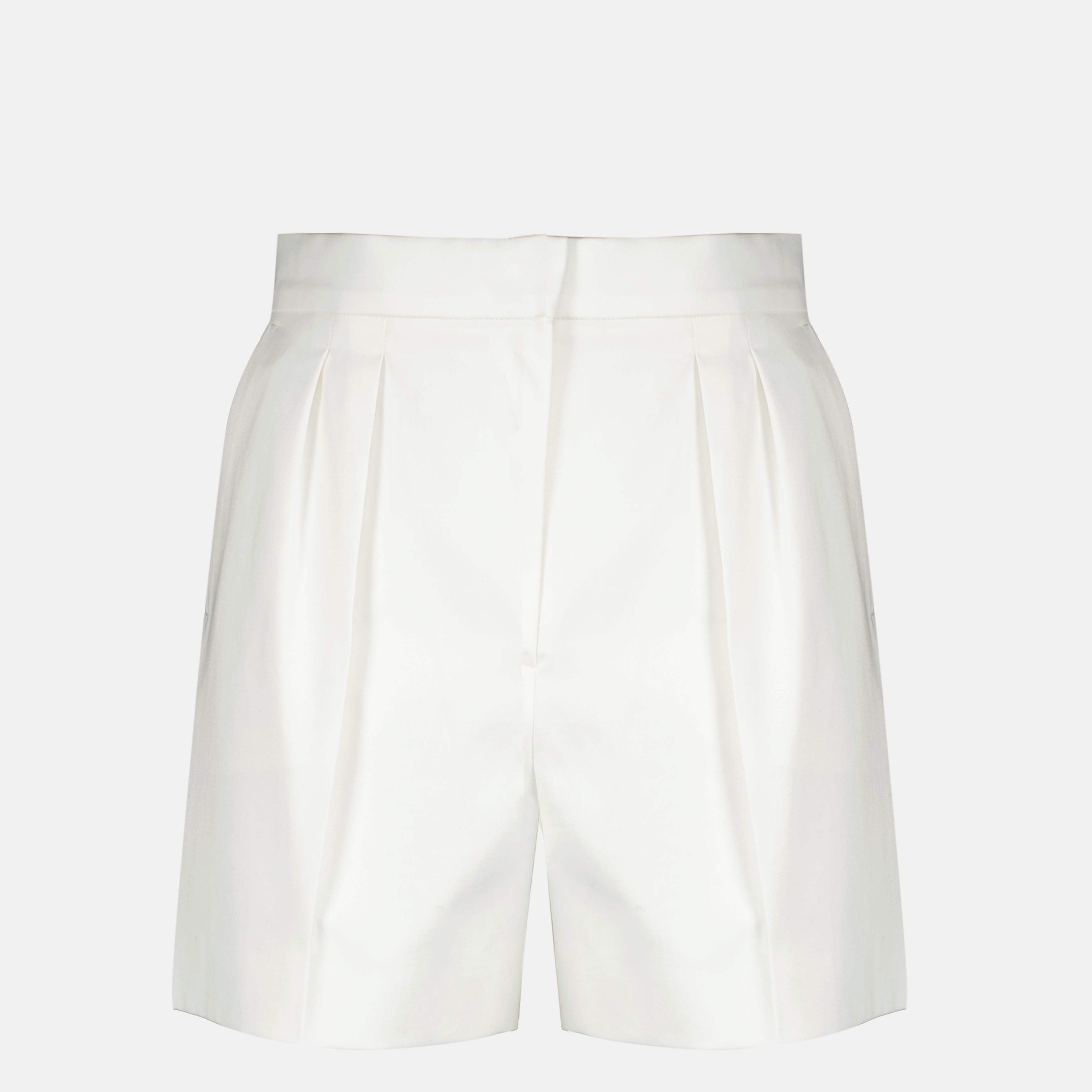 Short Blanc en Satin de Coton
