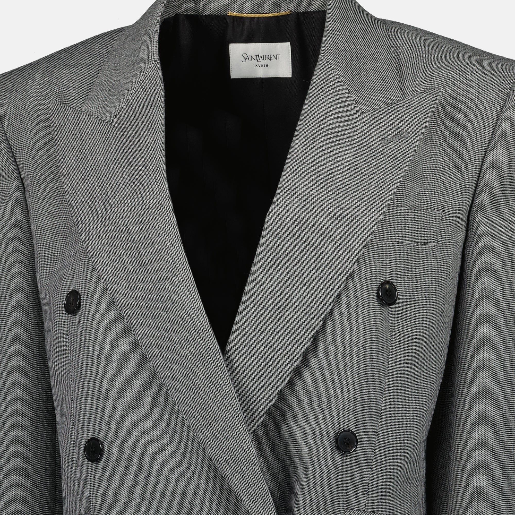 Gray Blazer, Wool Blazer, Saint Laurent, Spring-Summer 2025, Designer Fashion