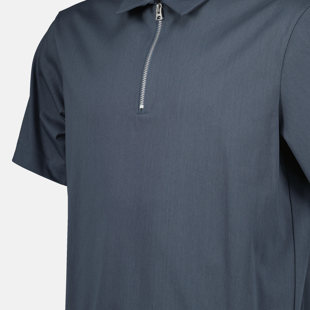 polo shirt, Sacai, zip polo, blue polo, contemporary style