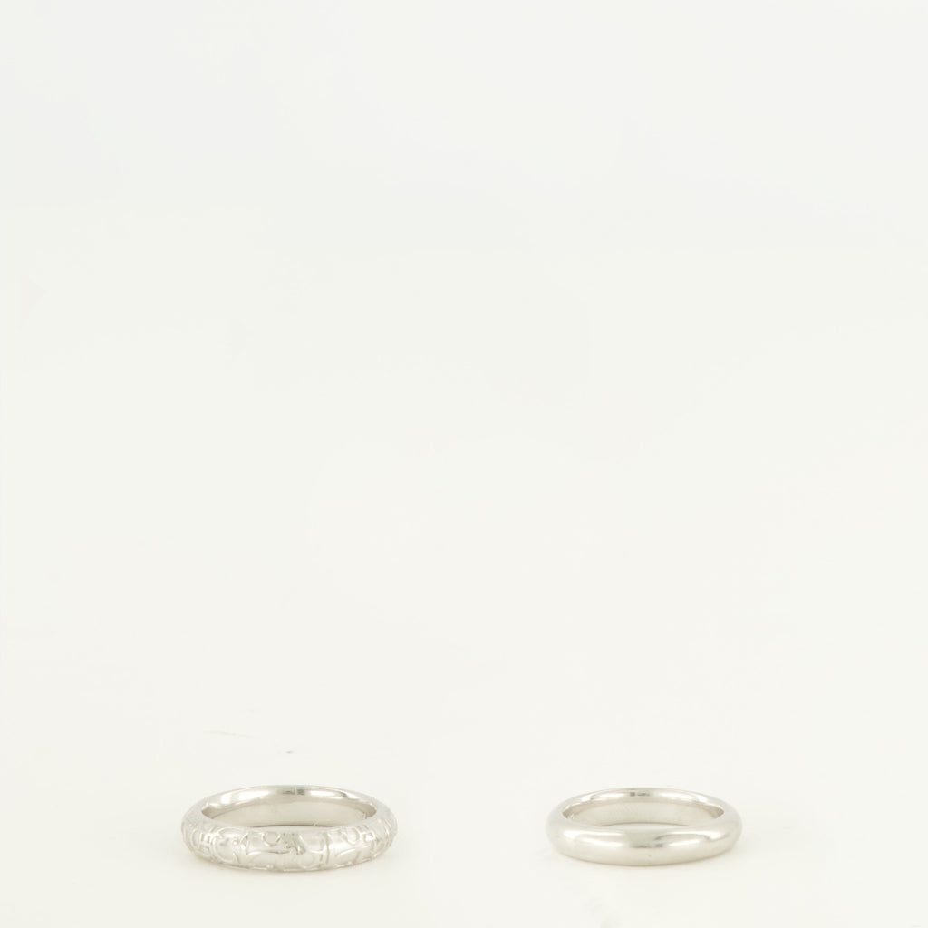 Oblique 실버 링 세트
