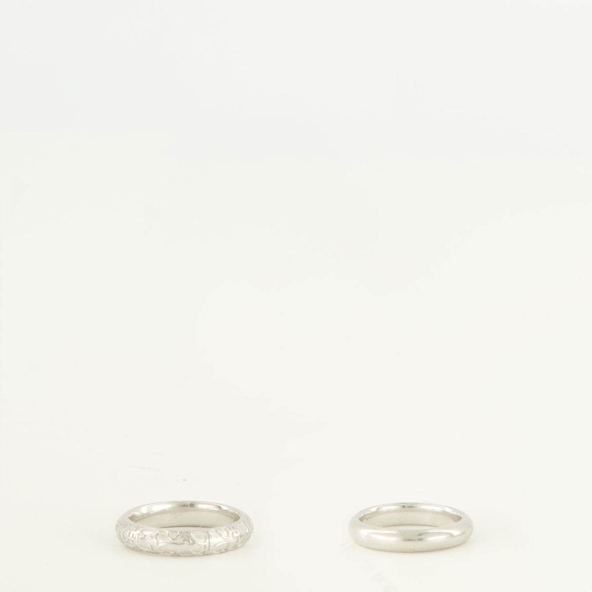 Oblique 실버 링 세트
