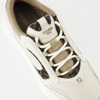 Fendi sneakers, beige sneakers, leather sneakers, FF motif, designer footwear