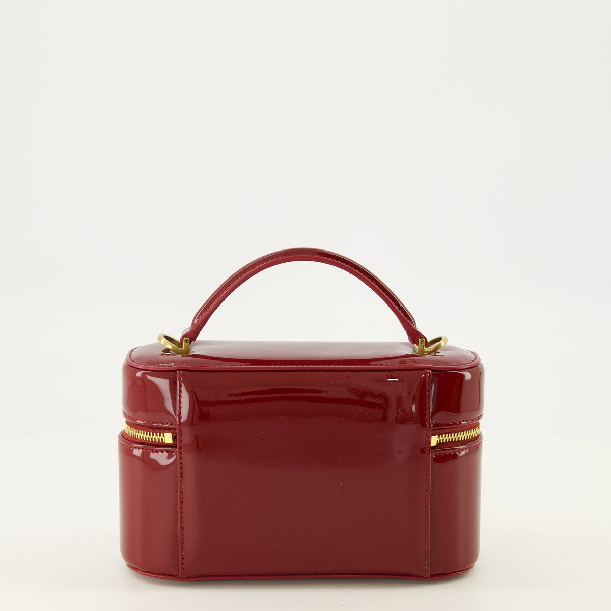 Borsa vanity Gaby in pelle verniciata rossa