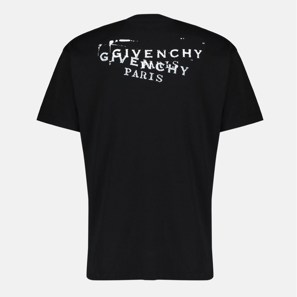 Givenchy T-Shirt, black cotton t-shirt, short sleeve t-shirt, men's casual wear, designer apparel
