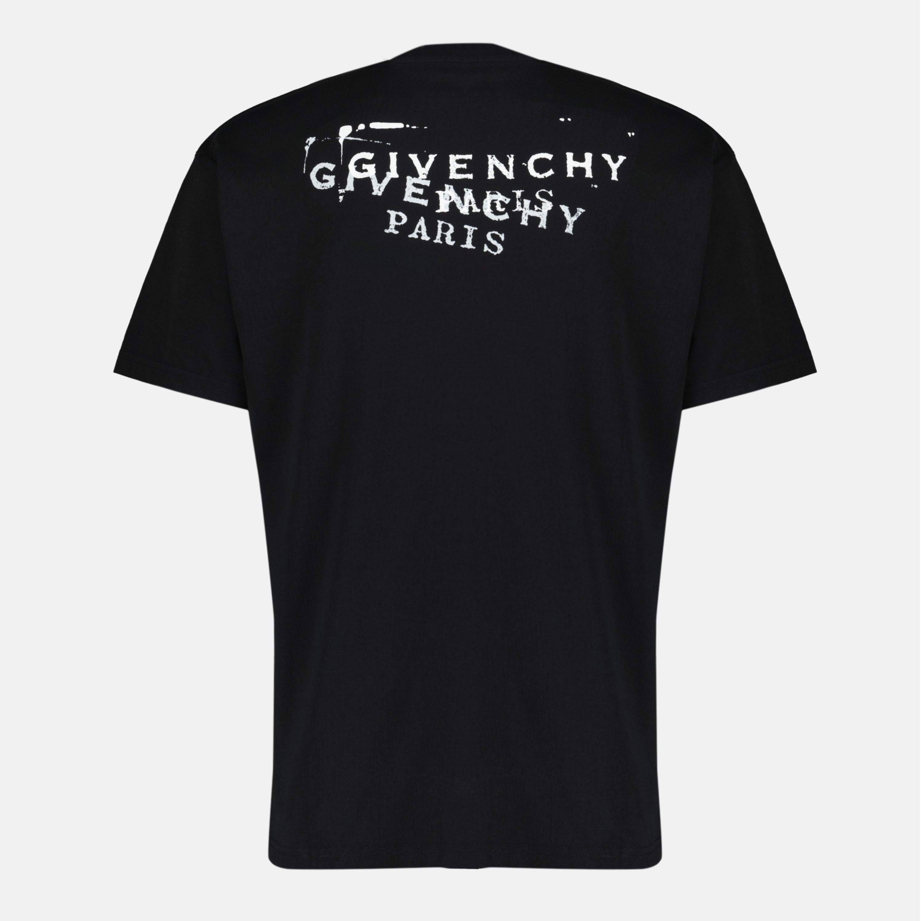 Givenchy T-Shirt, black cotton t-shirt, short sleeve t-shirt, men's casual wear, designer apparel