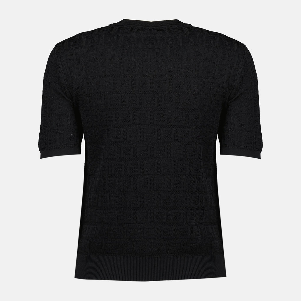 Imagen de la camiseta FF de Fendi para mujeres - Temporada Primavera-Verano 2026 - Vista trasera