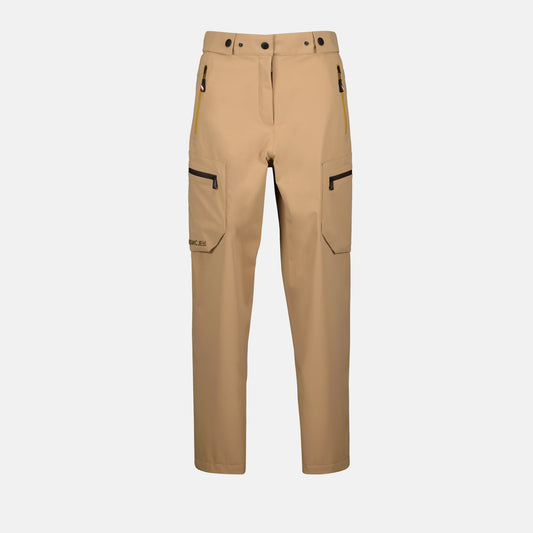 Moncler Grenoble, Beige Cargo Pants, Autumn-Winter 2024, Women's Cargo Pants, Luxury Nylon Pants