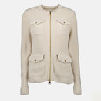 Moncler jacket, wool jacket, Autumn-Winter fashion, bi-material clothing, off-white outerwear